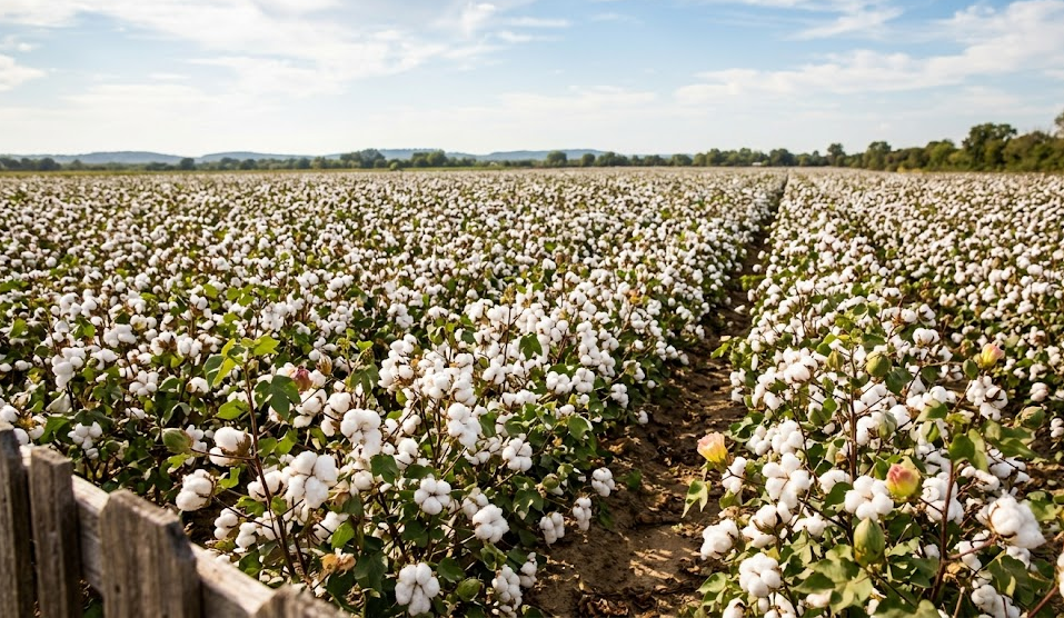 Cotton Production in Field