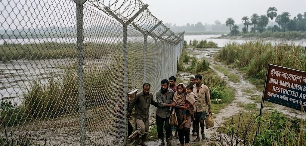 India and Bangladesh Border crossing Illegal Immigrants