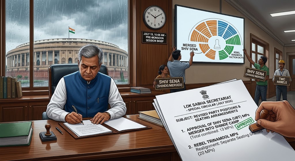 लोकसभा में दलों का विलय